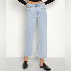 Levi’s Ribcage Ankle Straight High Rise Jean Light washed Blue size 30